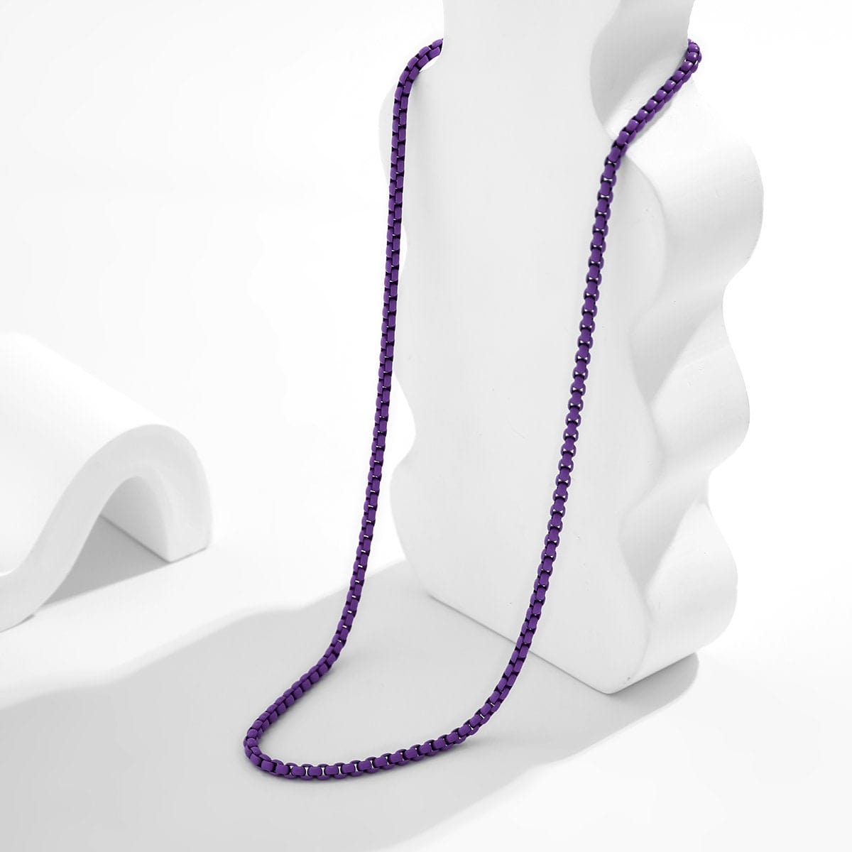 Minimalist Colorful Enamel Rolo Chain Choker Necklace - ArtGalleryZen