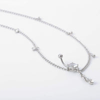 Thumbnail for Minimalist Crystal Navel Piercing Belly Chain - ArtGalleryZen