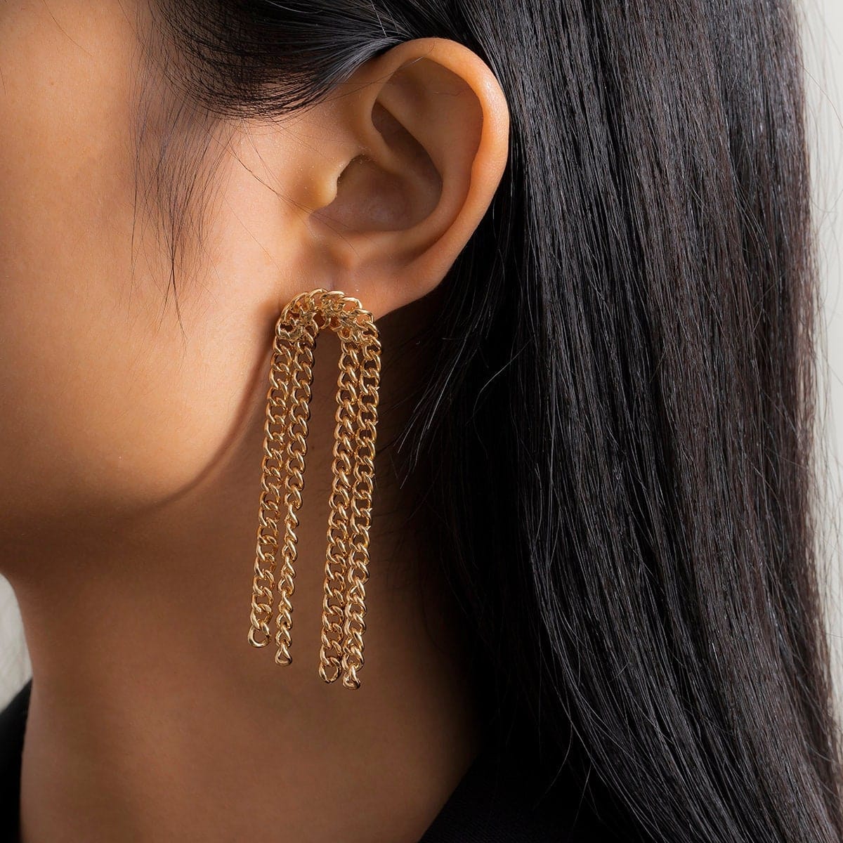 Diamond Hanging Chain Earrings Set in 14 Kt. Gold | KC Design | Diamond  Vault of Troy