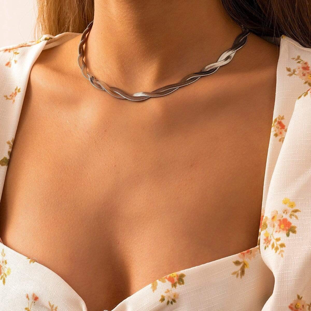 Herringbone Chain Necklace - Ina | Ana Luisa Jewelry