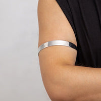 Thumbnail for Minimalist Hammered Upper Arm Cuff - ArtGalleryZen