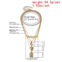 Thumbnail for Multi-layer Gold Silver Tone Heart Locket Teddy Bear Charm Pendant Choker Necklace - ArtGalleryZen