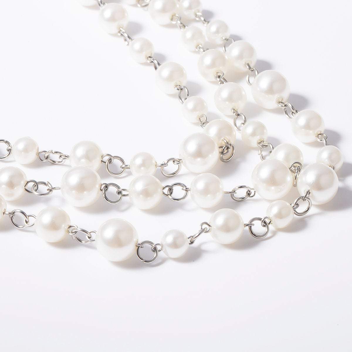 Multi-layer Natural Pearl Bead Sash - Baroque Style Pearl Waist Chain - Ivory Pearl Waist Belt - Trendy Pearl Wedding Belly Chain - ArtGalleryZen