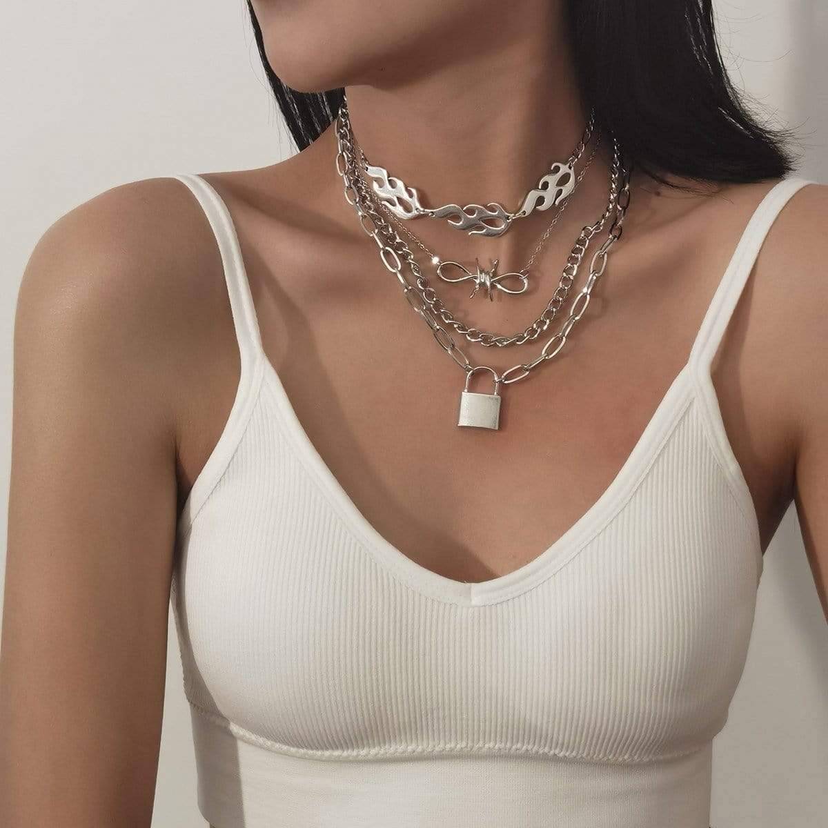 Trendy Charms Choker Necklace Set