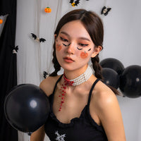 Thumbnail for Punk Layered Marble Ball Pearl Chain Collar Choker Necklace - ArtGalleryZen