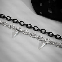 Thumbnail for Punk Layered Spike Tassel Cable Chain Choker Necklace Set - ArtGalleryZen