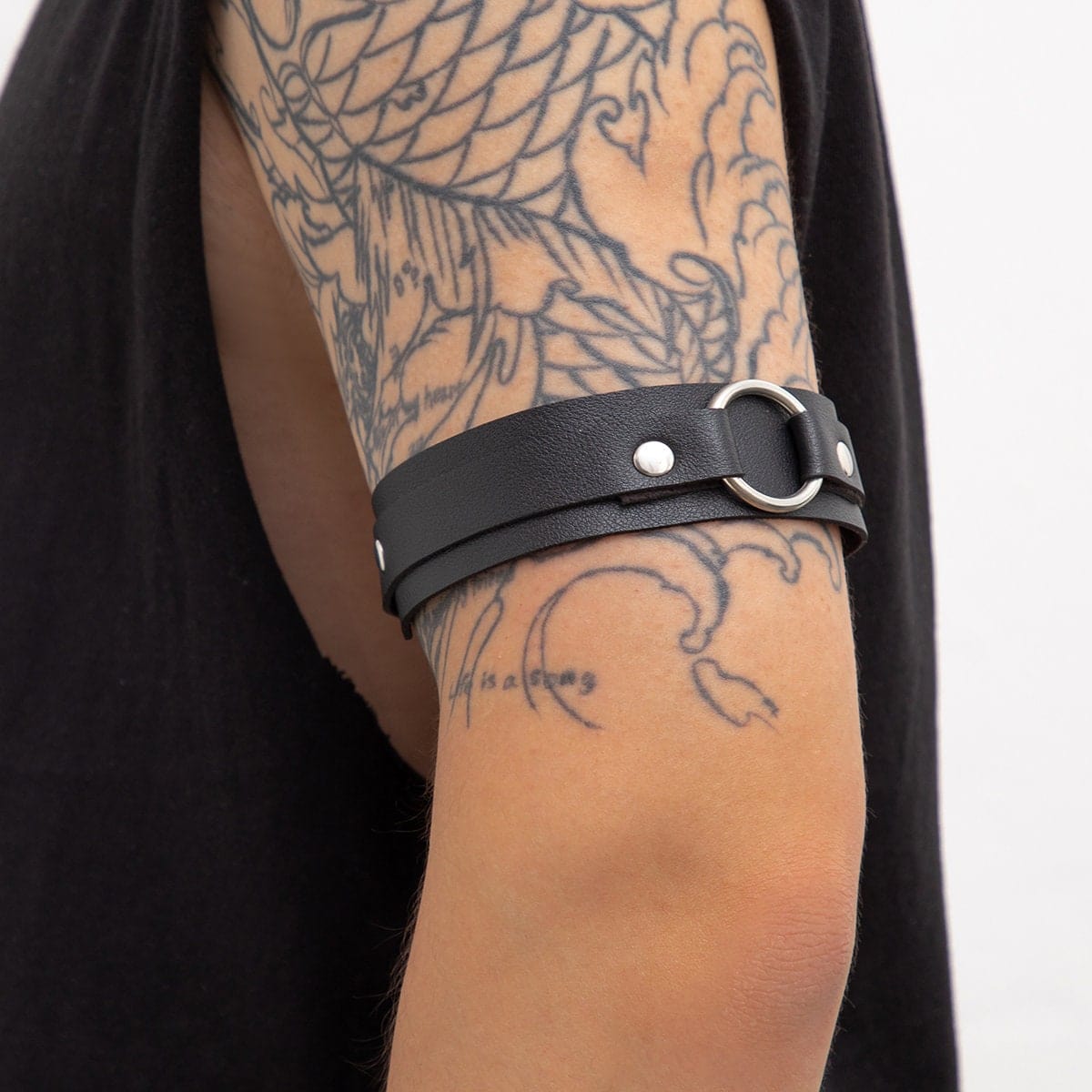 Punk PU Leather Upper Arm Cuff - ArtGalleryZen
