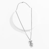 Thumbnail for Stainless Steel Iced Out Teddy Bear Pendant Sweater Chain Necklace - ArtGalleryZen