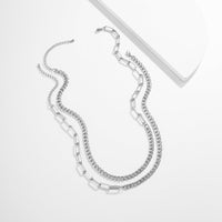 Thumbnail for Stainless Steel Layered Curb Link Chain Necklace Set - ArtGalleryZen