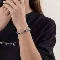 Thumbnail for Stainless Steel Opal Ball Charm Cable Chain Bracelet - ArtGalleryZen
