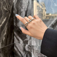 Thumbnail for Trendy 3 Pieces Silver Plated Teddy Ring Set - ArtGalleryZen