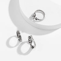 Thumbnail for Trendy 3 Pieces Silver Plated Teddy Ring Set - ArtGalleryZen