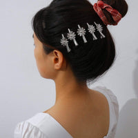 Thumbnail for Trendy 5 Pieces Silver Tone Floral Pattern Hair Clip - ArtGalleryZen