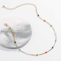 Thumbnail for Trendy Colorful Acrylic Cylindricity Charm Choker Necklace - ArtGalleryZen