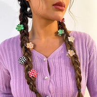 Thumbnail for Trendy Colorful Flower Checkered Hair Claw Hair Clip - ArtGalleryZen