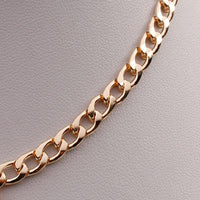 Thumbnail for Trendy Gold Silver Tone Curb Link Chain Heart Locket Pendant Choker Necklace - ArtGalleryZen