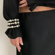 3 Pcs Chunky Gold Silver Plated Ball Chain Stackable Bracelet Set - ArtGalleryZen