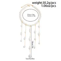 Baroque Pearl Raindrop Tassel Choker Necklace - Image 10