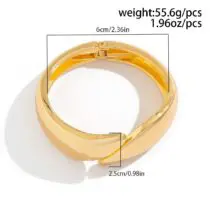 Abstract Waterdrop Glossy Bangle Bracelet - ArtGalleryZen