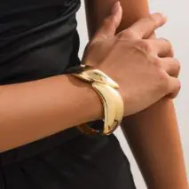 Abstract Waterdrop Glossy Bangle Bracelet - ArtGalleryZen