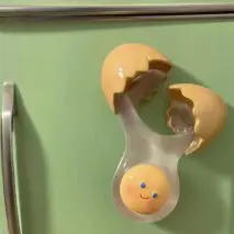 Adorable Smiling Broken Egg Fridge Magnet - ArtGalleryZen