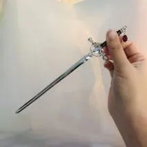 Ancient Style Crystal Pendant Sword Hair Fork Hair Pin - ArtGalleryZen