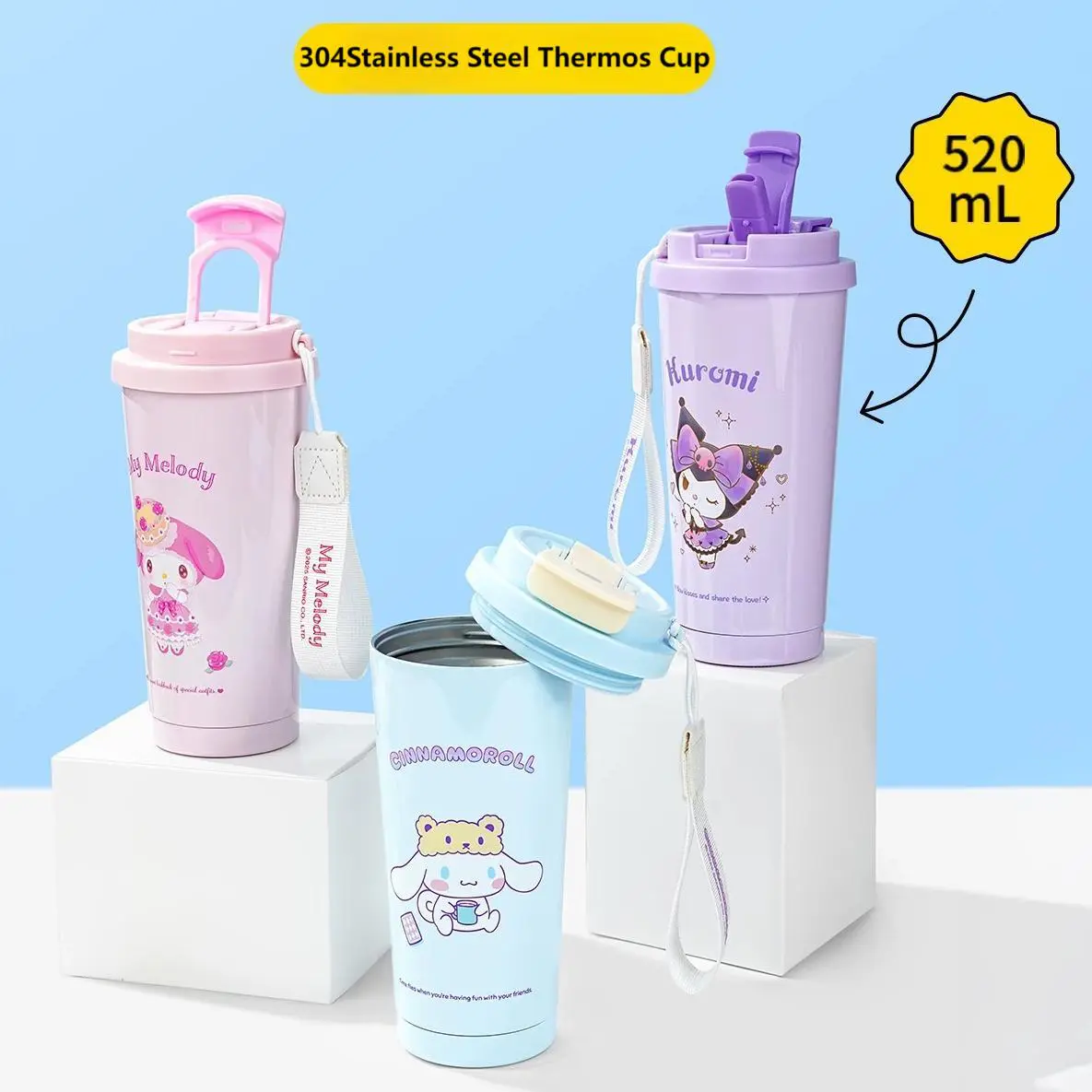 Authentic Sanrio My Melody Stainless Steel Thermos Cup - ArtGalleryZen