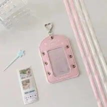 Ballet Style Ribbon Bowknot Kpop Keychain Photocard Holder - ArtGalleryZen