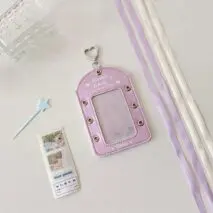 Ballet Style Ribbon Bowknot Kpop Keychain Photocard Holder - ArtGalleryZen