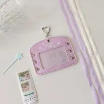 Ballet Style Ribbon Bowknot Kpop Keychain Photocard Holder - ArtGalleryZen