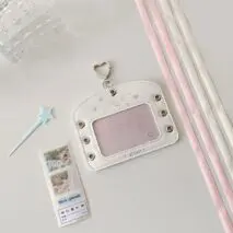 Ballet Style Ribbon Bowknot Kpop Keychain Photocard Holder - ArtGalleryZen