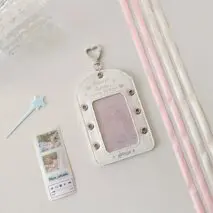 Ballet Style Ribbon Bowknot Kpop Keychain Photocard Holder - ArtGalleryZen
