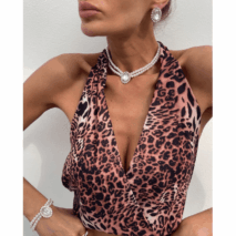 Baroque Layered Emerald CZ Inlaid Pearl Chain Choker Necklace Bracelet Earrings Set - ArtGalleryZen