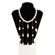 Baroque Pearl Raindrop Tassel Choker Necklace - ArtGalleryZen