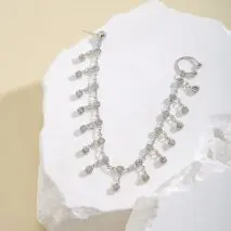 Bohemia Crystal Tassel Nose To Ear Chain - ArtGalleryZen