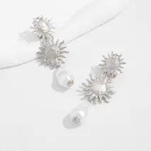 Bohemia Dangling Sun Pearl Earrings - ArtGalleryZen