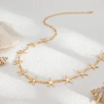 Bohemia Gold Silver Tone Starfish Waist Chain - ArtGalleryZen