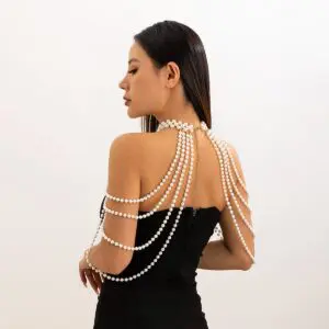 Bohemia Layered Pearl Chain Shoulder Necklace - ArtGalleryZen