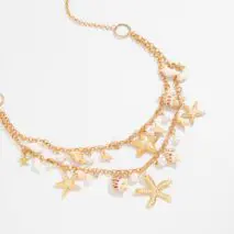 Bohemia Layered Pearl Conch Starfish Charm Waist Chain - ArtGalleryZen