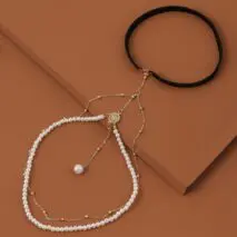 Bohemian Layered Beaded Pearl Elastic Thigh Leg Chain - ArtGalleryZen