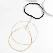 Bohemian Layered Rhinestone Inlaid Elastic Saturn Thigh Leg Chain - ArtGalleryZen