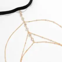 Bohemian Layered Rhinestone Inlaid Elastic Saturn Thigh Leg Chain - ArtGalleryZen