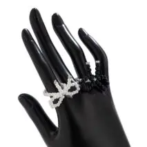 Boho 2Pcs Pearl Beaded Bowknot Ring Set - ArtGalleryZen