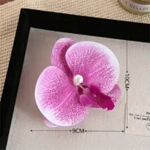 Boho Chic Butterfly Orchid Flower Pearl Hair Clip Hair Pin - ArtGalleryZen