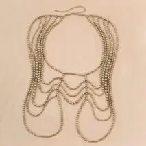 Boho Dainty Layered Gold Silver Tone Pearl Waist Chain Body Chain - ArtGalleryZen