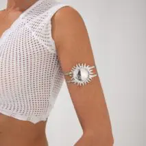 Boho Gold Silver Tone Sun Arm Cuff - ArtGalleryZen