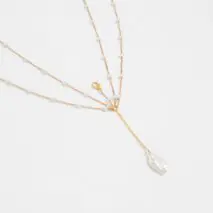 Boho Layered Pearl Pendant Bikini Body Chain - ArtGalleryZen