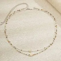 Boho Layered Starfish Turtle Crystal Seed Beaded Belly Chain Set - ArtGalleryZen