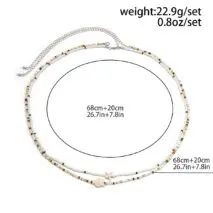 Boho Layered Starfish Turtle Crystal Seed Beaded Belly Chain Set - ArtGalleryZen