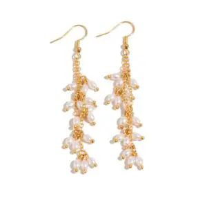 Boho Newly Dangling Pearl Tassel Earrings - ArtGalleryZen